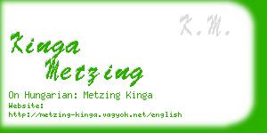 kinga metzing business card